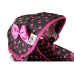 Doll Stroller Alice Black-Pink Dotted