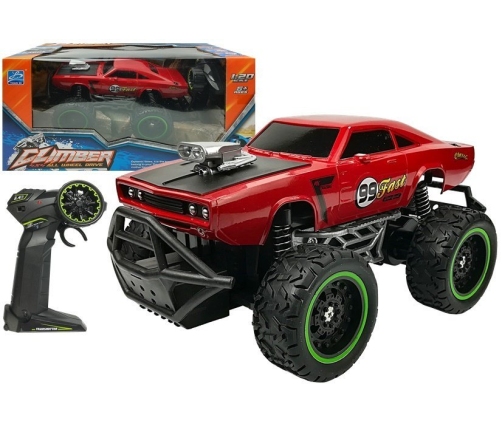 Remote controlled Car Off-road R/C Red High Wheels