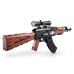 AK47 rifle made of bricks to assemble 738 elements