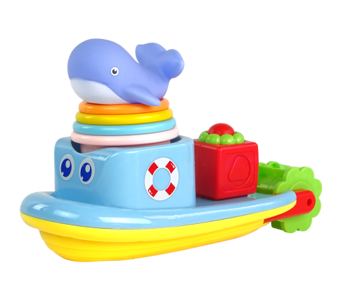 Whale Ship Pyramid Water Toy Set