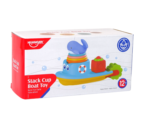 Whale Ship Pyramid Water Toy Set