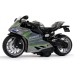 Sports Motorcycle Grey Green Stripes 1:12 Pull-Back Drive Sound Lights