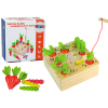 Wooden Carrots Earthworm Rod Magnet Game