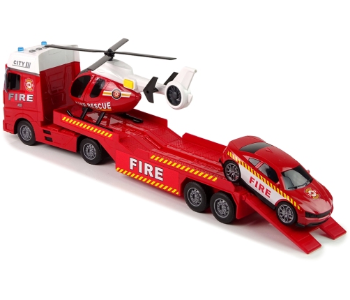 Fire Brigade Set Truck Helicopter Sound Lights