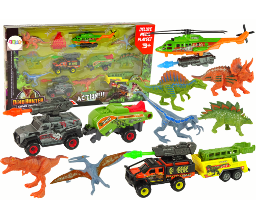 Helicopter Dinosaurs Vehicle Set 6 Colorful Pcs