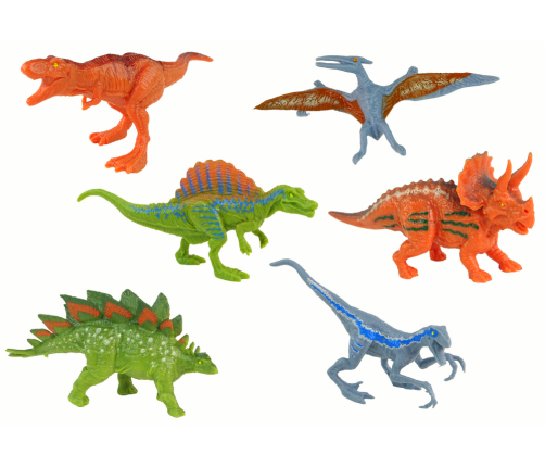 Helicopter Dinosaurs Vehicle Set 6 Colorful Pcs