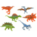 Helicopter Dinosaurs Vehicle Set 6 Colorful Pcs