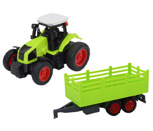 Remote Controlled RC Tractor With Trailer 1:16 Green