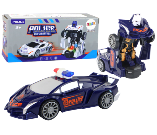 Robot Car Police Navy Blue 2in1 Transformation