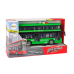 Battery Operated Double Decker Bus Lights Sounds Friction Drive Green