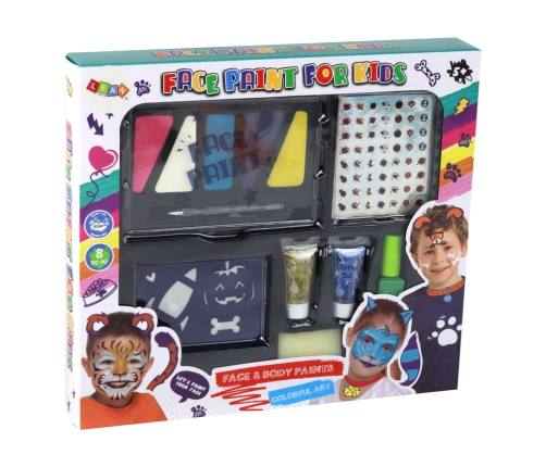 A set of face and nail paints for children