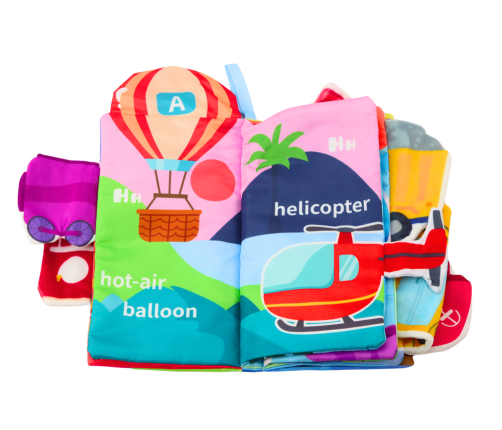 Soft Educational Book Cars Vehicles Colorful Rustling