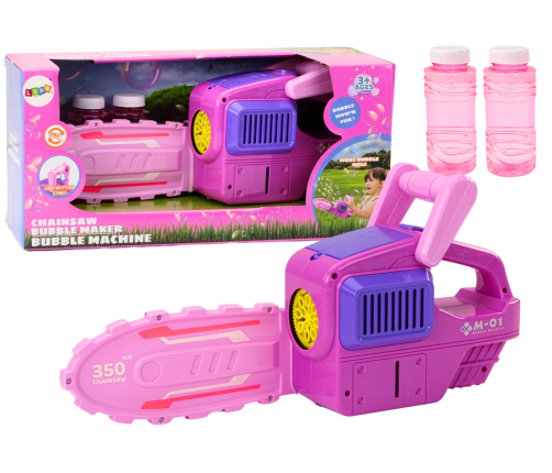 Soap Bubble Machine Chainsaw Pink