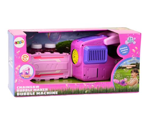 Soap Bubble Machine Chainsaw Pink