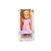 Doll in a dress with tulle, pink, blonde hair, 18'