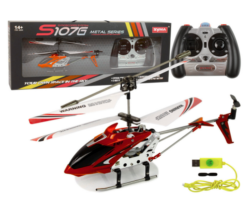 Remote Controlled RC Helicopter Gyroscope Syma S107G Red