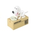 Dog Piggy Bank Robotic Coin Munching Toy Money Box White