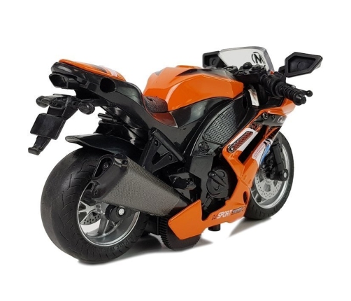 Sports Motorcycle with Sounds 1:14 Orange