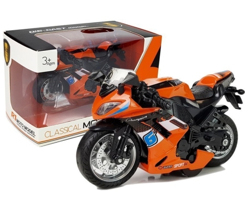 Sports Motorcycle with Sounds 1:14 Orange