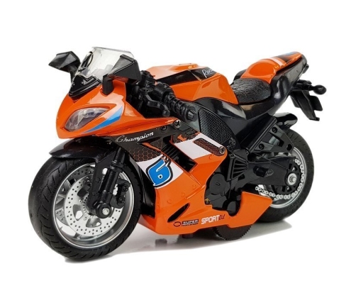 Sports Motorcycle with Sounds 1:14 Orange