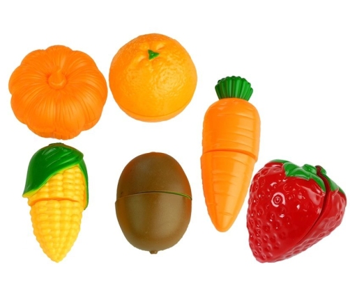 Set of Vegetables and Fruits with a Battery Blender and a Tray