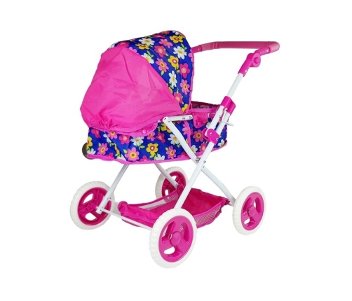 Children's Toy Dolls Pram Adjustable Handle Big Wheels