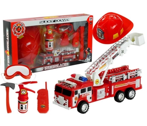 Firefighter Set Firetruck Helmet Extinguisher