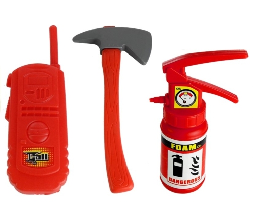 Firefighter Set Firetruck Helmet Extinguisher