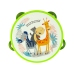 Musical Tambourine Drum for Children Green Animals