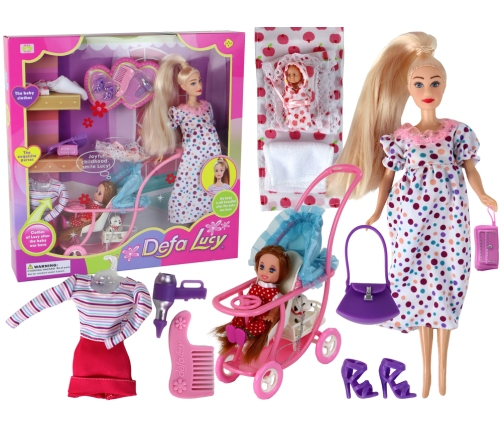 Pregnant Lucy Doll Set XXL Accessories