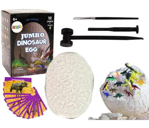 Archaeology Excavation Set Huge Egg 12 Figure Dinosaur