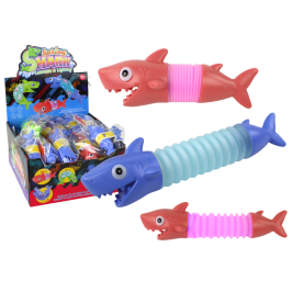 Shark Stretching Antistress Glowing Pop Tube