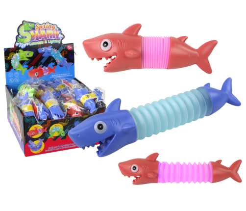 Shark Stretching Antistress Glowing Pop Tube