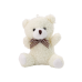 Plush White Little Teddy Bear Cuddly Mascot Keychain 10cm