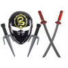 Ninja Warrior Set Mask Swords Daggers Red Decorations