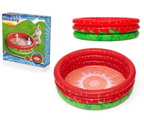 Strawberry Inflatable Pool for Children 160 cm x 38 cm Bestway 51145