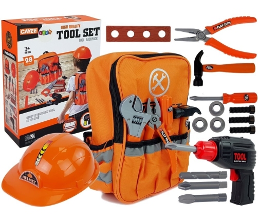 DIY Backpack with Tools Battery Drill Saw Helmet