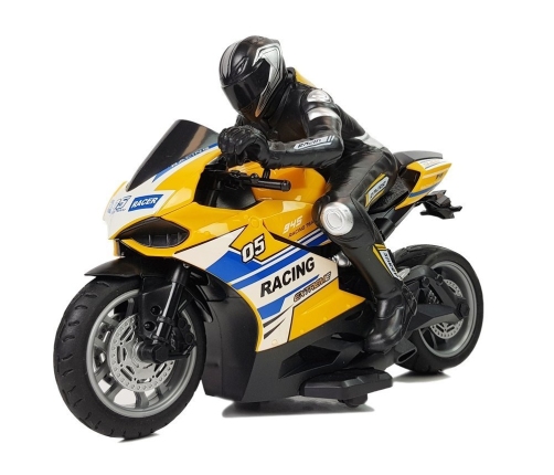 Sports Motorcycle 2.4G Remote Controlled Racer Range 35m Yellow