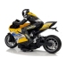 Sports Motorcycle 2.4G Remote Controlled Racer Range 35m Yellow