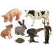 Large Farm Animal Figurine Set + Farmer and Homestead 11 Pieces