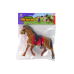 Brown Velvet Horse Red Saddle figurine