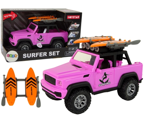 Off-Road Car 1:14 Friction Drive Pink Surfing