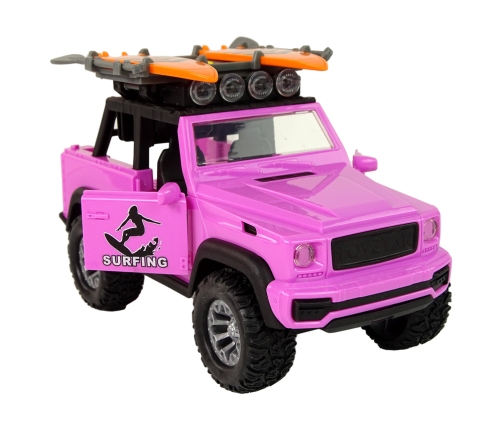 Off-Road Car 1:14 Friction Drive Pink Surfing