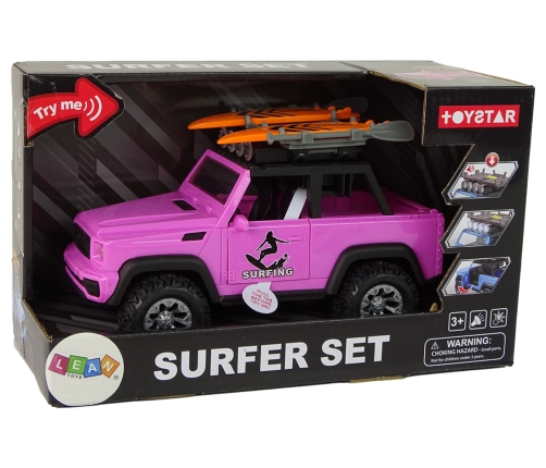 Off-Road Car 1:14 Friction Drive Pink Surfing