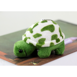 Plush Turtle 10 cm Green Mascot Keychain