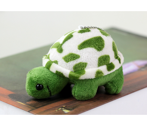 Plush Turtle 10 cm Green Mascot Keychain