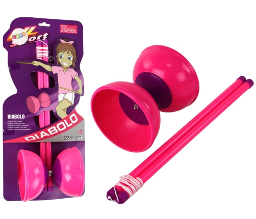 Jojo Juggling Diabolo Arcade Game Pink 13.5x11.5 cm