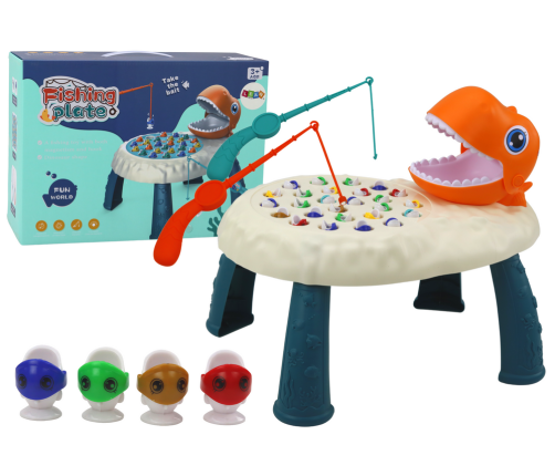 Fishing Arcade Game Orange Dinosaur Table