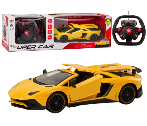 RC Sports Car 1:12 Openable Door Yellow