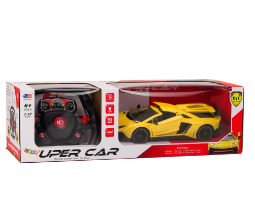 RC Sports Car 1:12 Openable Door Yellow